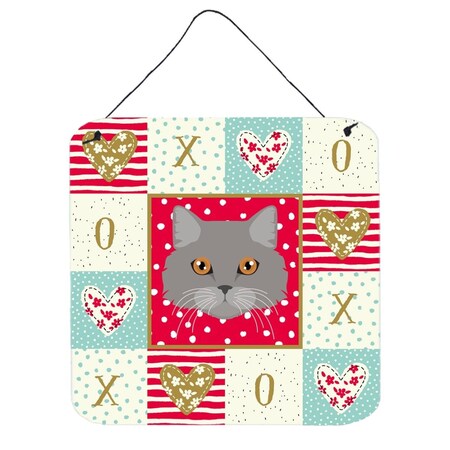 Carolines Treasures 6 x 6 in. Brazilian Longhair Cat Love Wall or Door Hanging Prints CK5093DS66